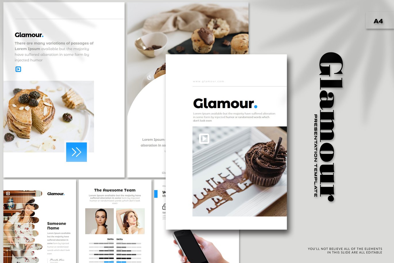 Glamour - A4 Powerpoint Template