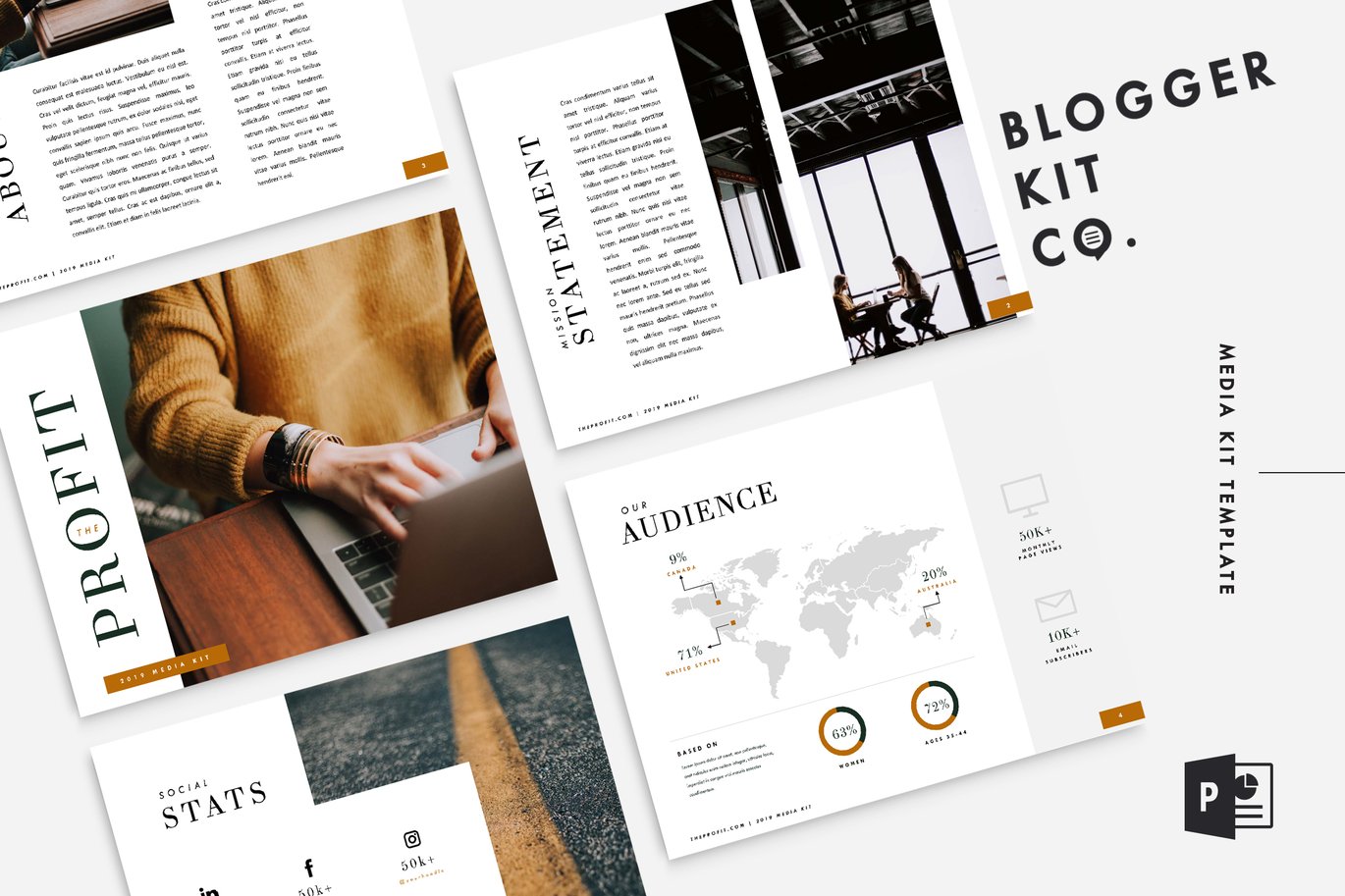 Financial Blog Media Kit | 10 Pages| PowerPoint