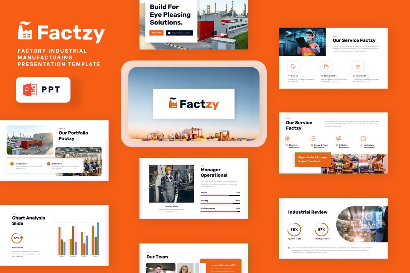 Factzy - Factory Industrial Powerpoint Template