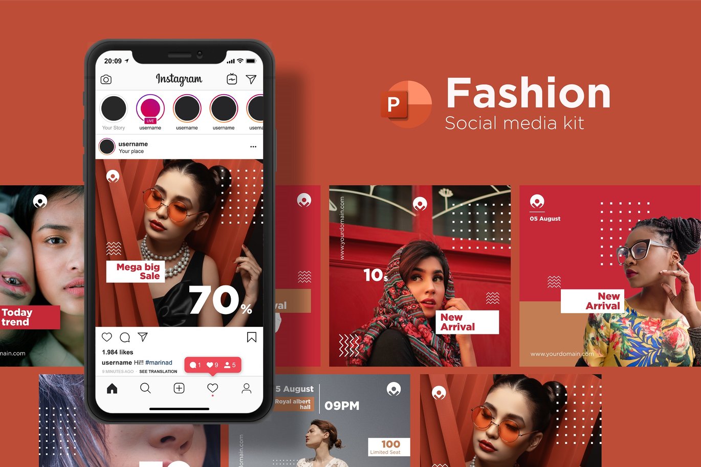 Fashion Social Media Kit - PowerPoint