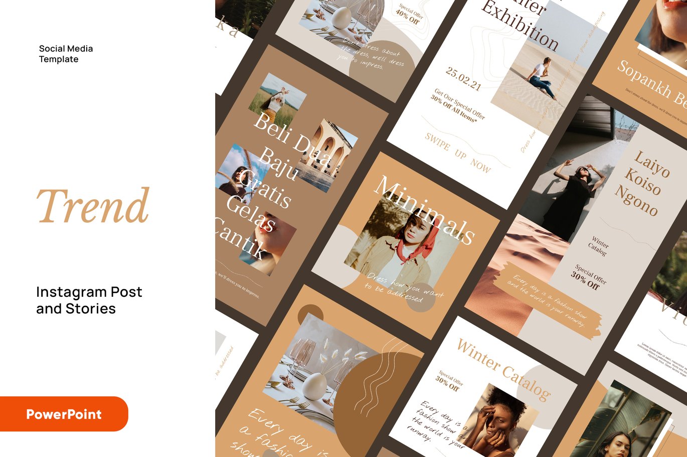 Elegant Fashion Instagram Kit Powerpoint Template