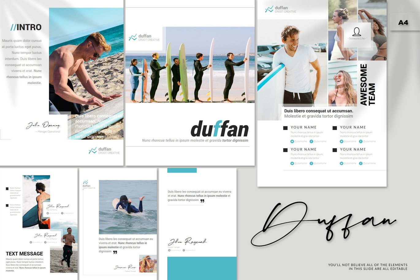 Duffan - A4 Powerpoint Template