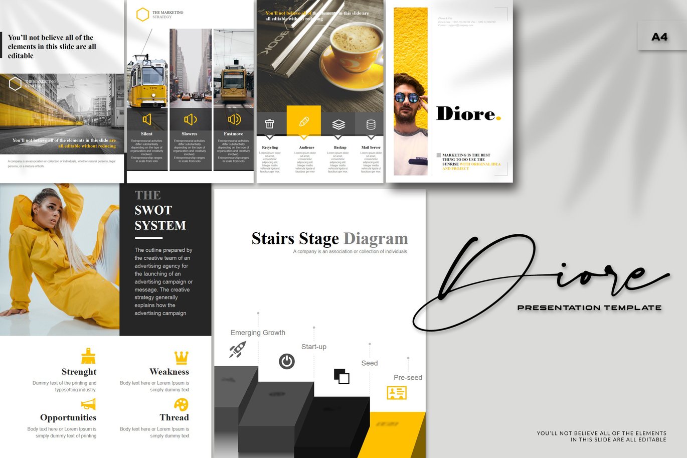 Diore - A4 Powerpoint Template