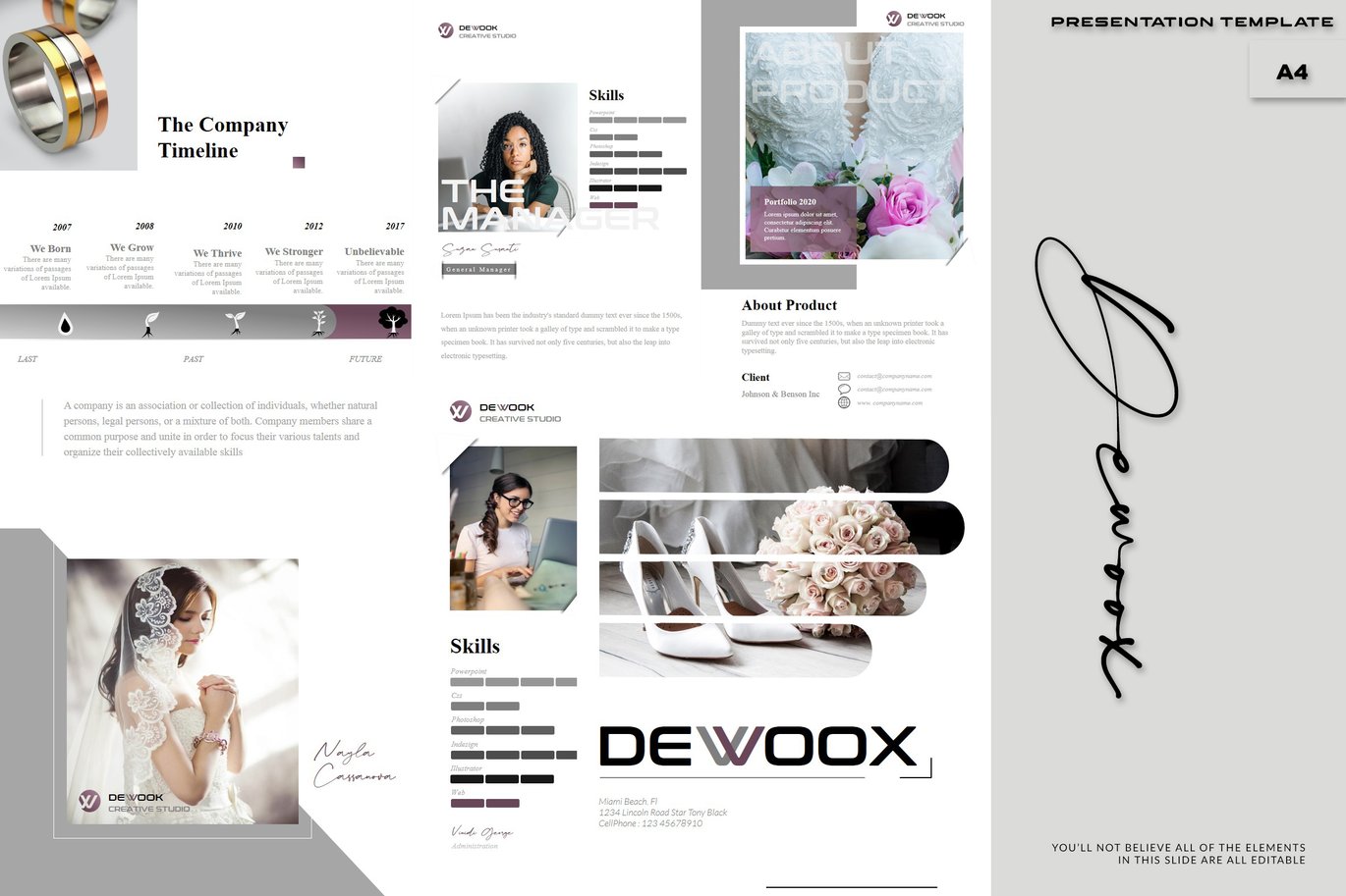 Dewoox - A4 Powerpoint Template