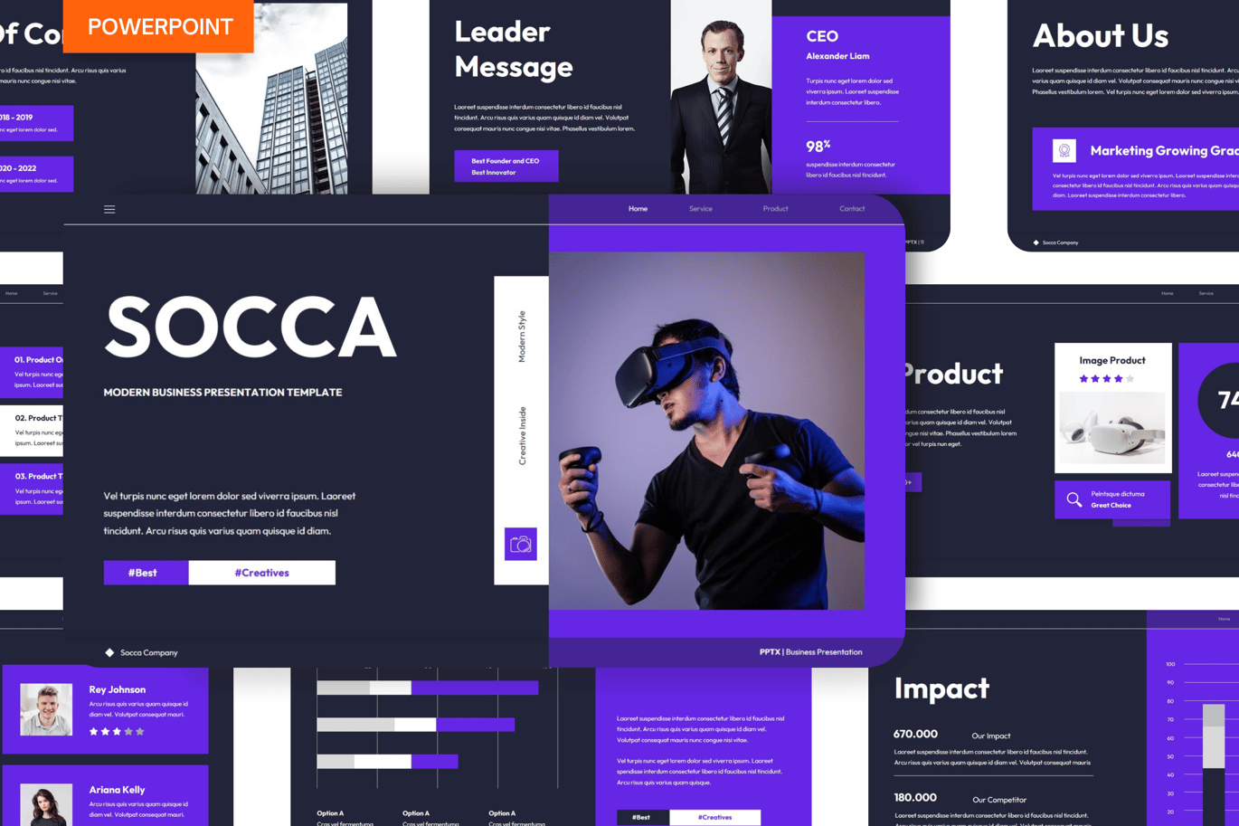 Creative Indigo Purple Technology Business PPT
