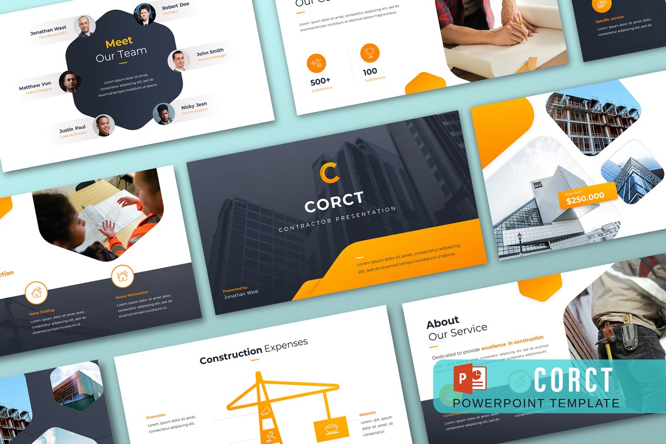 Corr - Constructions PowerPoint Template