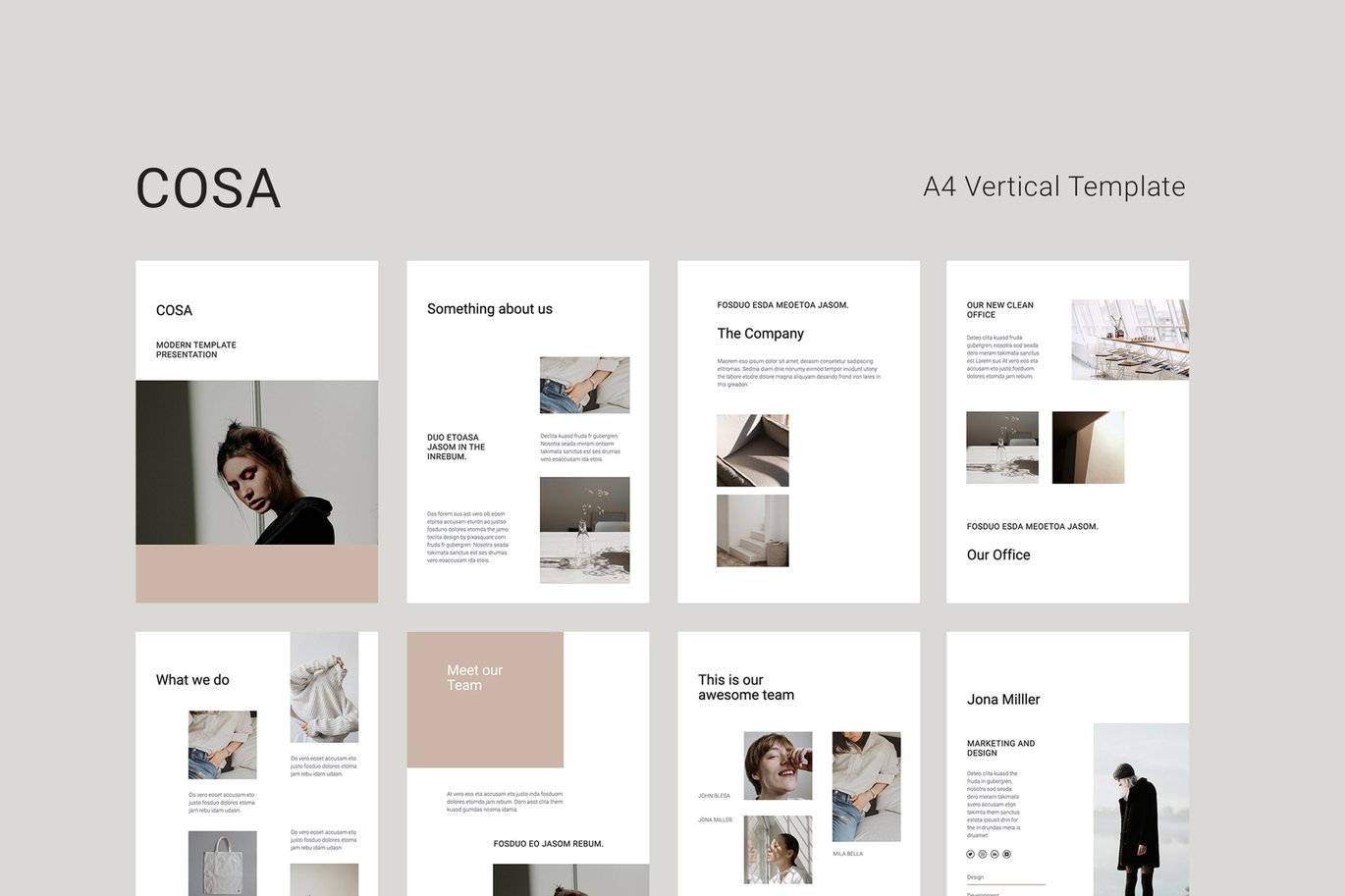 COSA - A4 Vertical Powerpoint Template