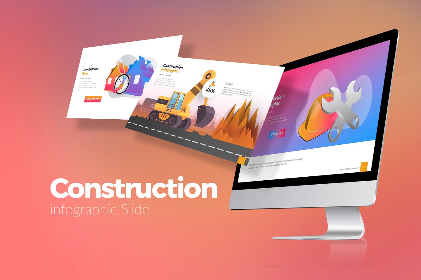 Construction infographic PowerPoint