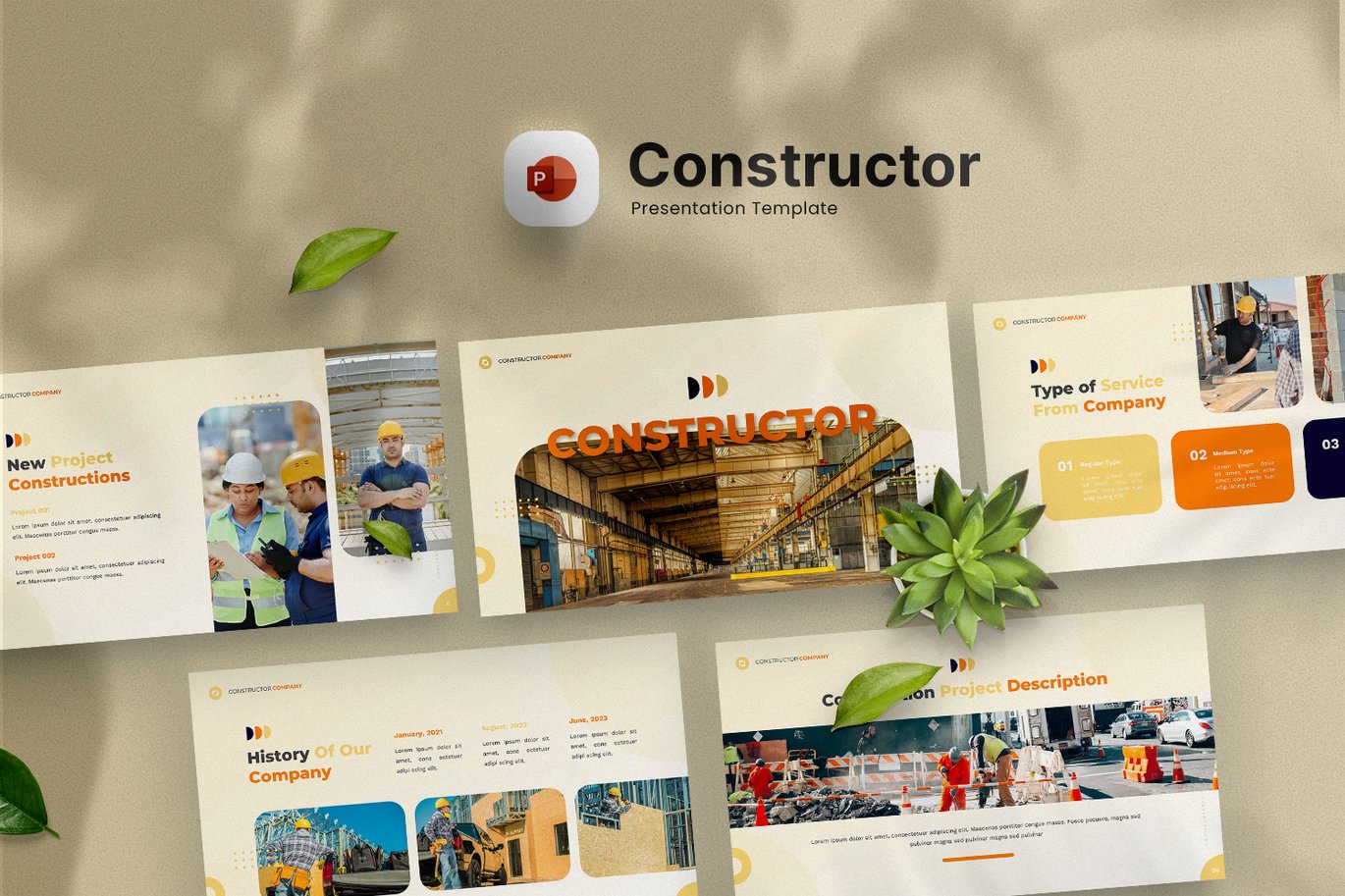 Constructor - Industrial Powerpoint Template
