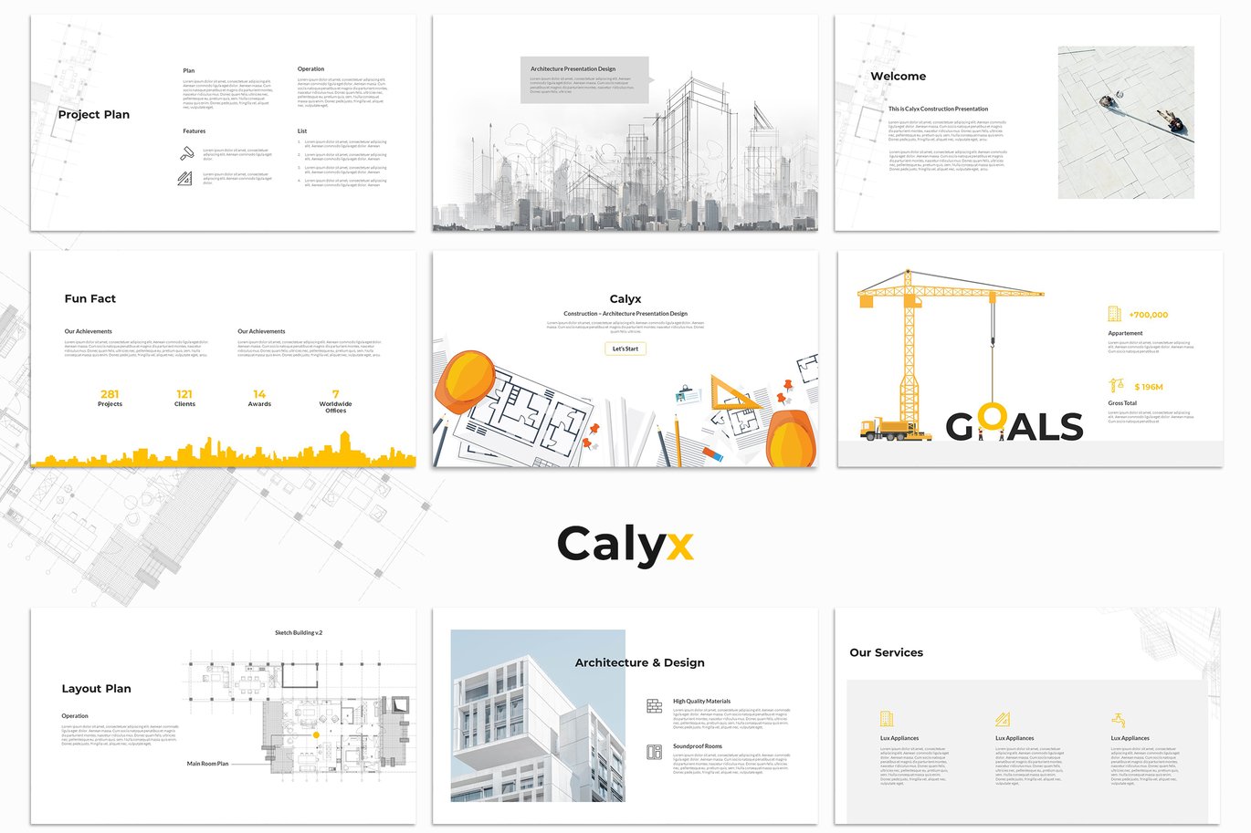 Calyx : Construction Powerpoint Template