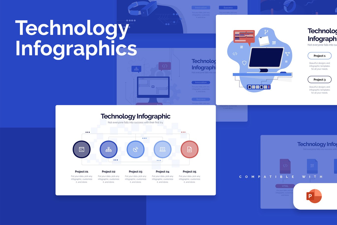 Business Technology PowerPoint Infographics