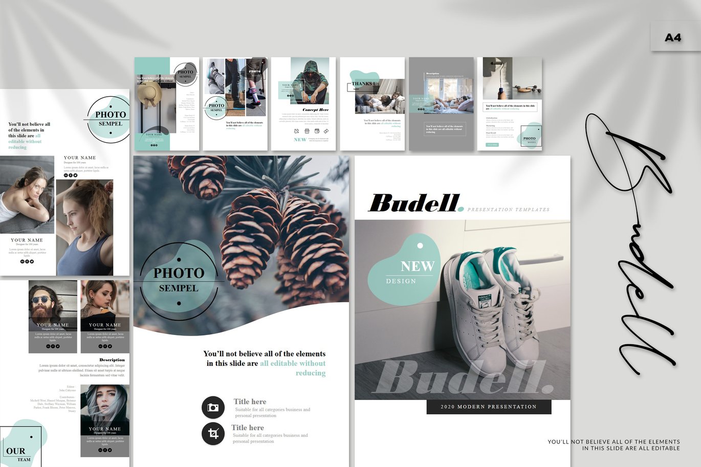 Budell - A4 Powerpoint Template