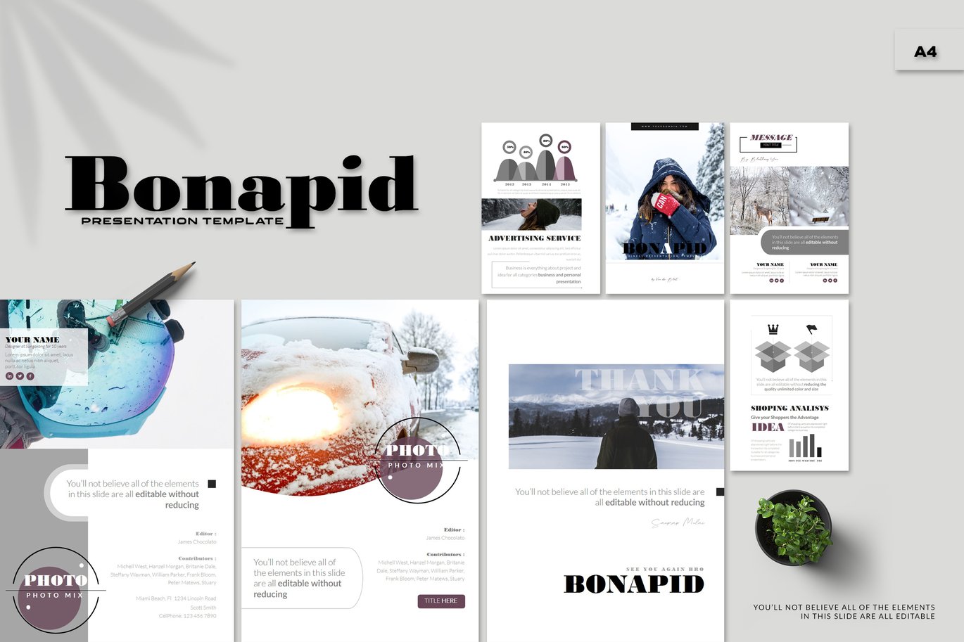 Bonapid - A4 Powerpoint Template