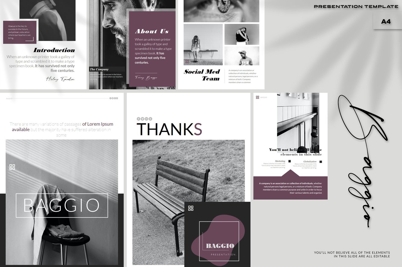 Baggio - A4 Powerpoint Template