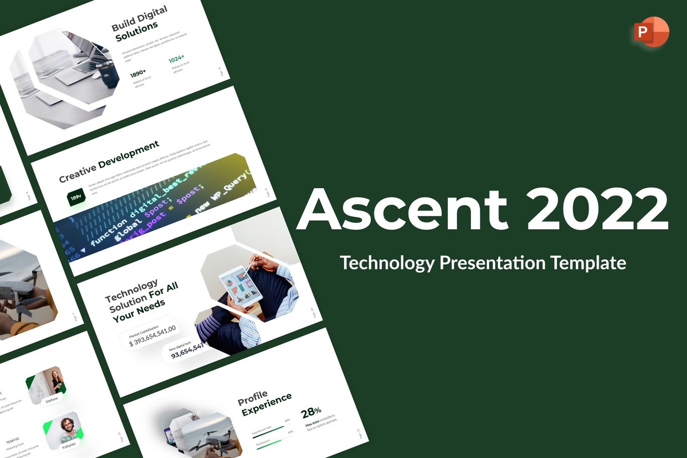 Ascent 2022 Green Modern Technology PowerPoint