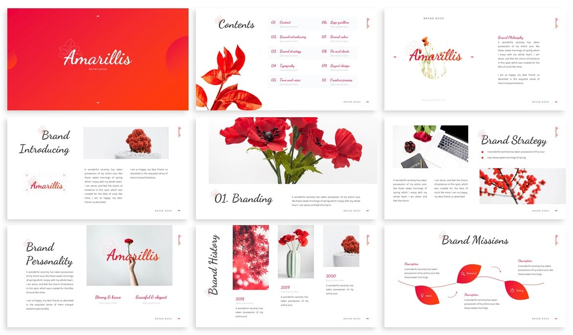 Amarillis - Brandbook Powerpoint Template