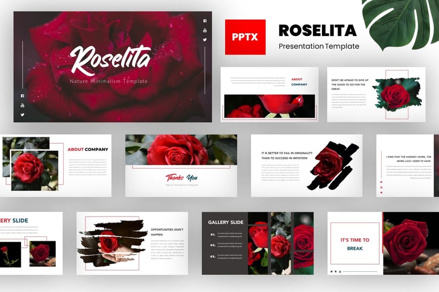 Roselita - Nature Minimalism Powerpoint Template