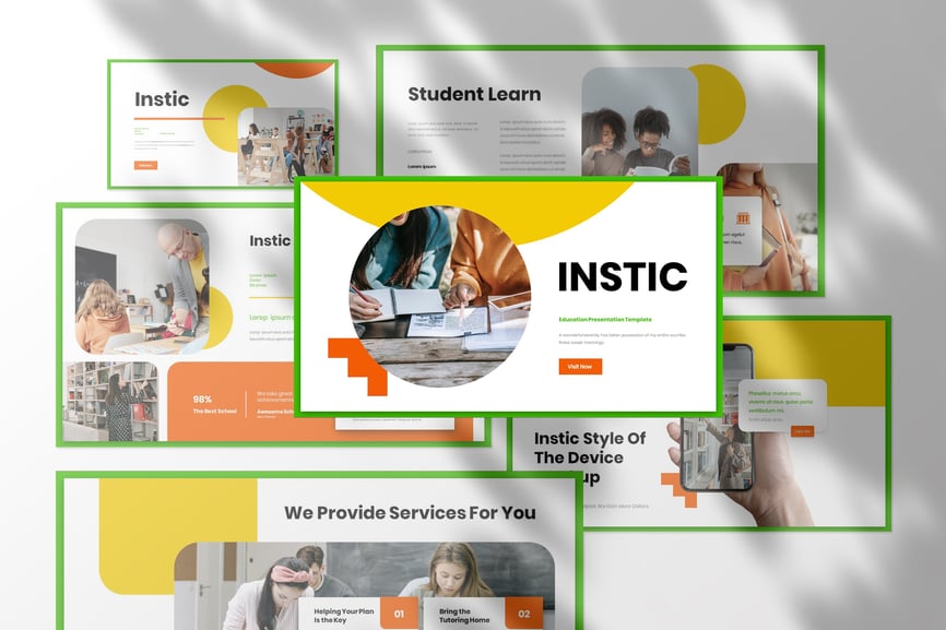 Instic Education Presentation PowerPoint Template