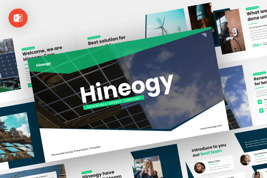 Hineogy - Renewable Energy Powerpoint Template