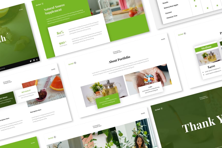 Herbal Health Powerpoint Presentation Template