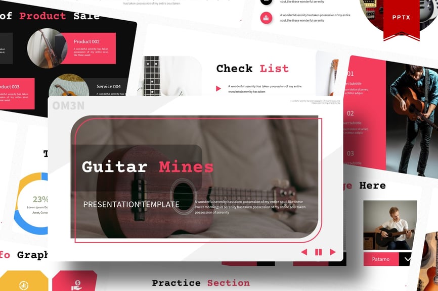 144 Guitar Mines | Powerpoint Template