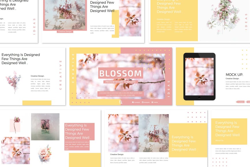 130 Flowers - Powerpoint Presentation Templates