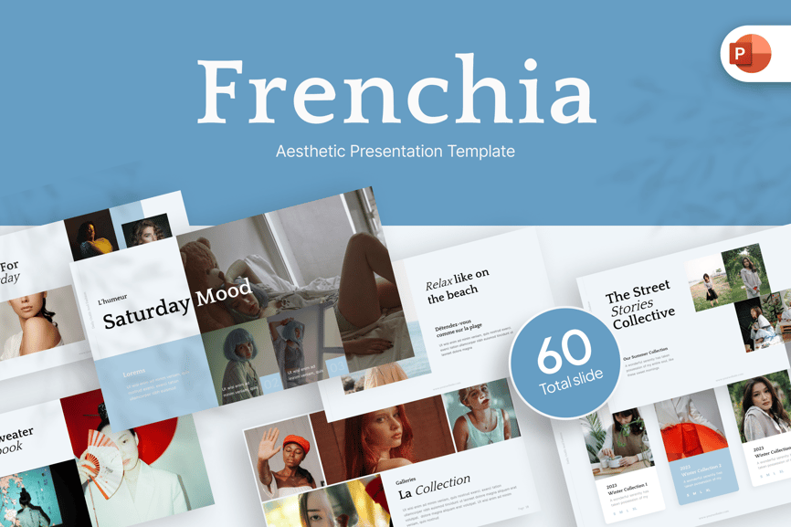 133 Frenchia Aesthetic PowerPoint Template
