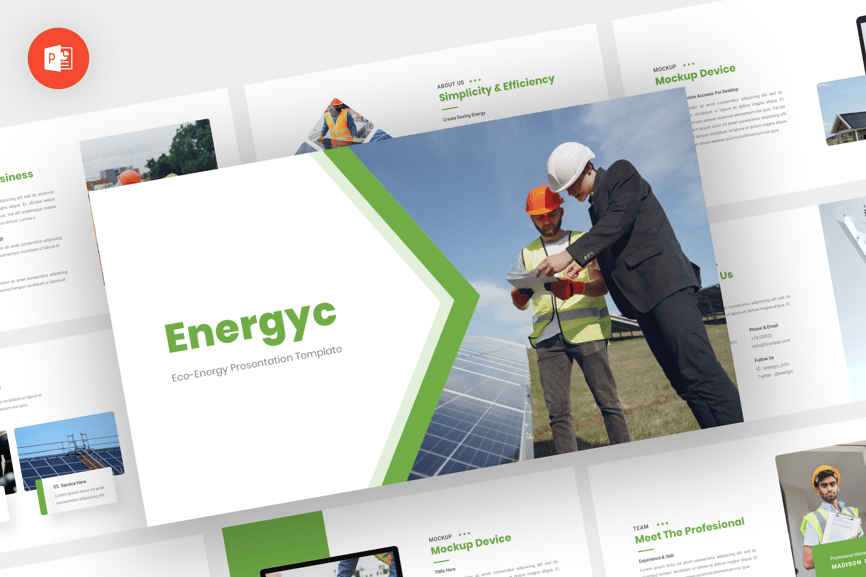 113 Energyc - Eco Energy Powerpoint Template