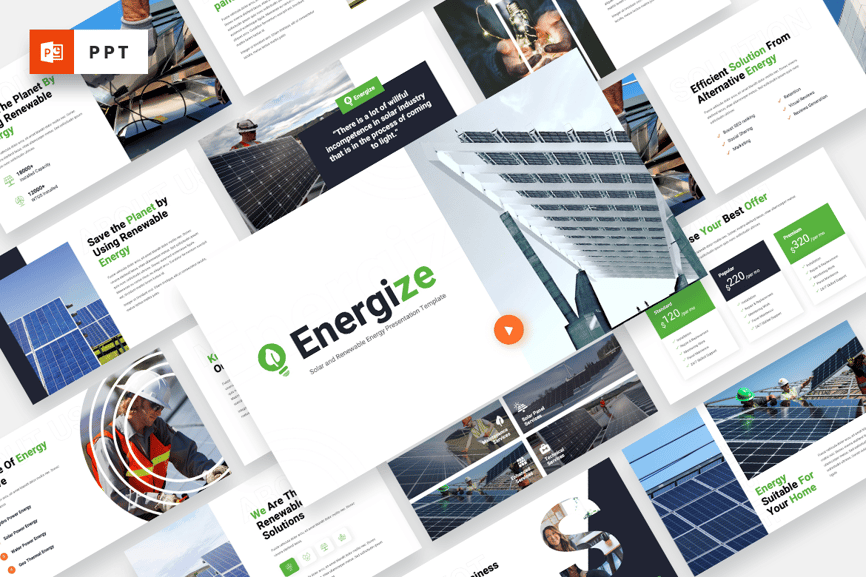 ENERGIZE - Solar Energy Powerpoint Template