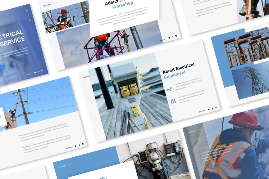 Electrician Service Powerpoint Presentation Templa