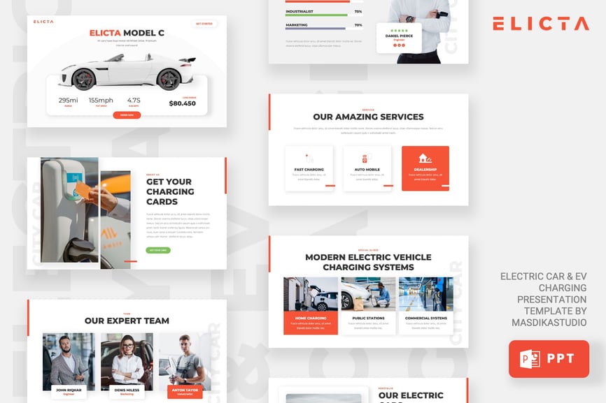 ELICTA - Electric Car Powerpoint Template