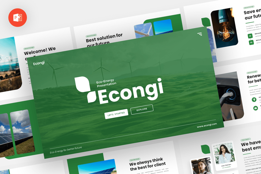 Econgi - Eco Energy Powerpoint Template