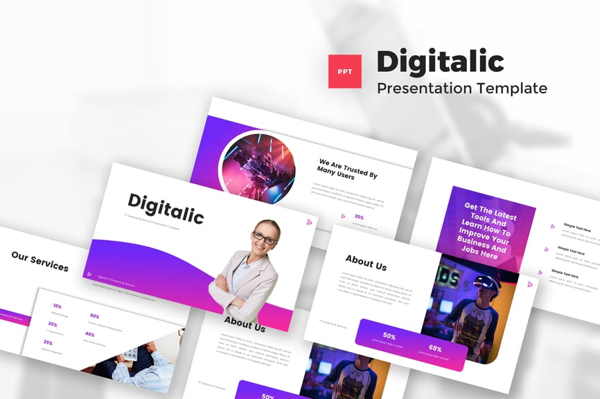 Creative IT Solutions & Services PowerPoint Templa