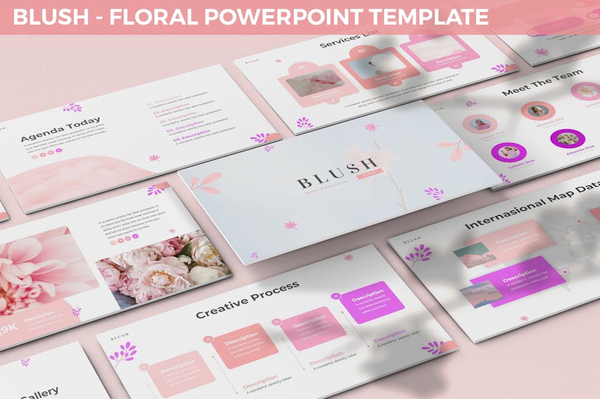 Blush - Floral Design Powerpoint Template