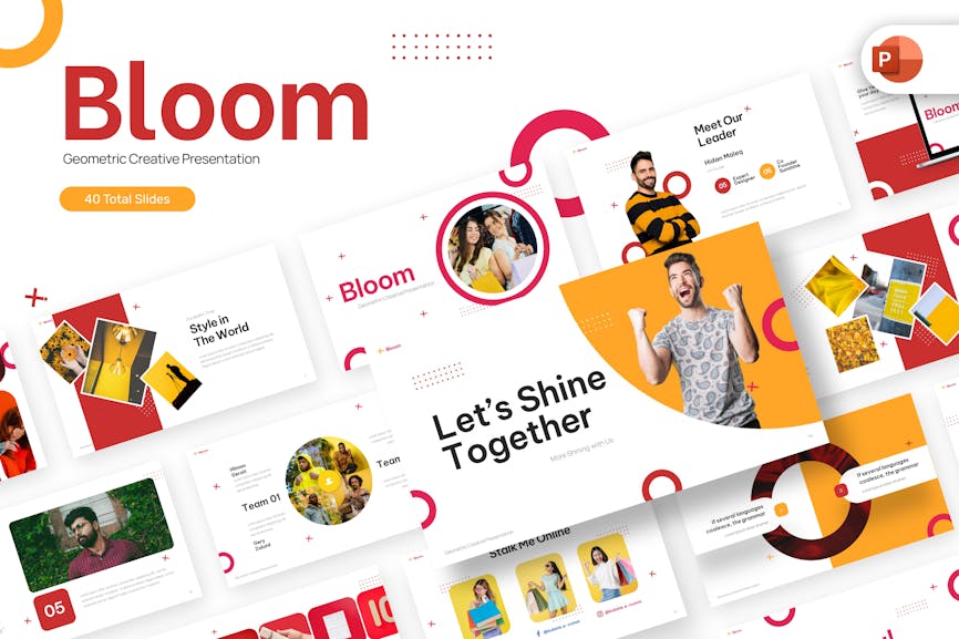 Bloom Geometric Creative PowerPoint Template