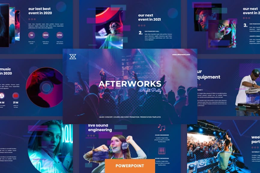 Afterwork - Music PowerPoint Presentation Template