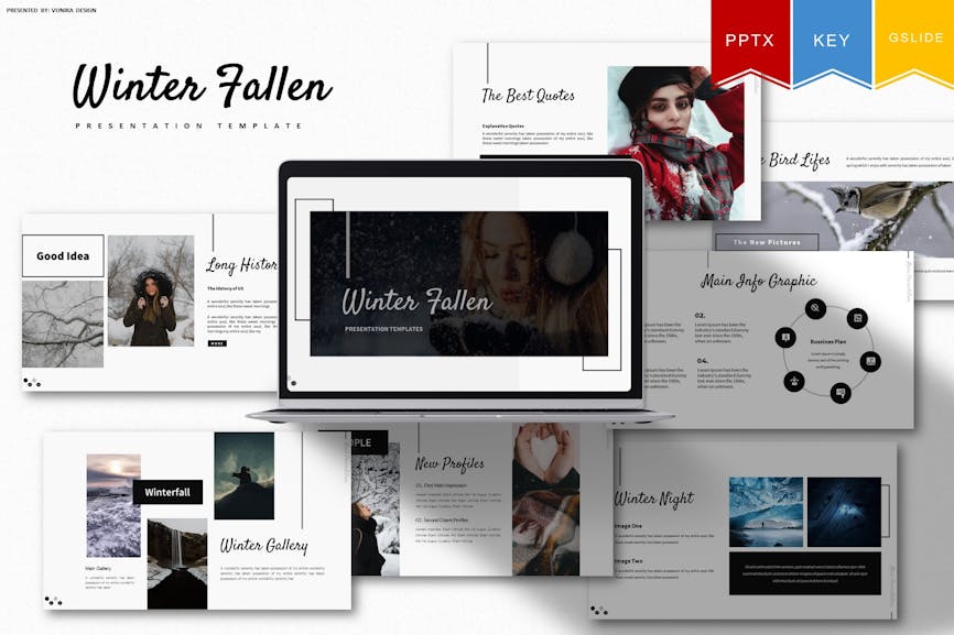 Winter Fallen | Powerpoint, Keynote, Google Slides