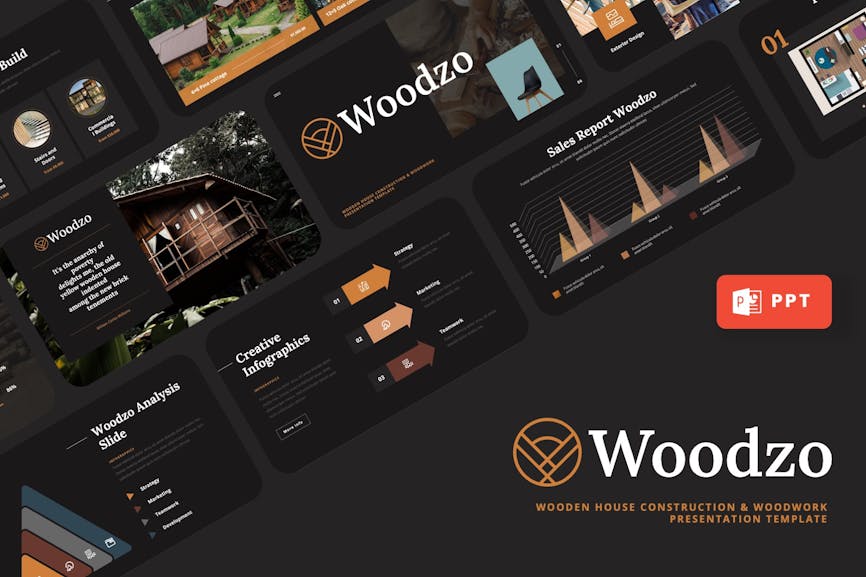 Woodzo - Wooden House Powerpoint Template