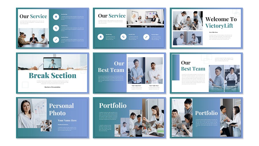 Victory - Business PowerPoint Template