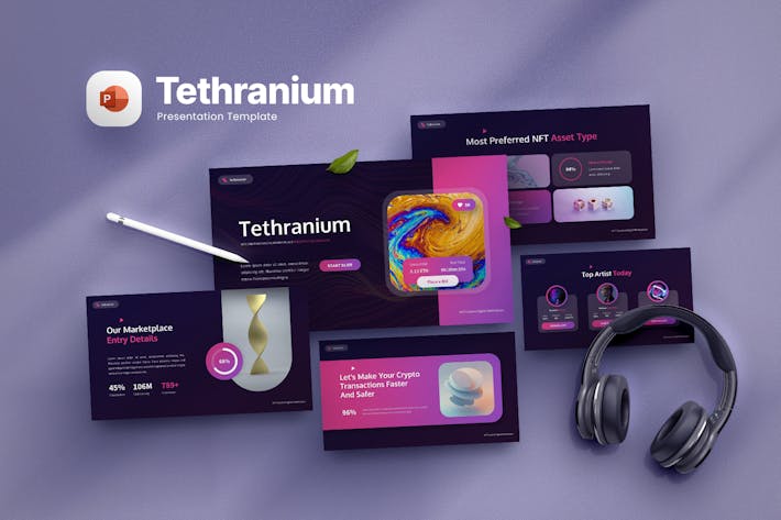 Tethranium - NFT Creative Powerpoint Template