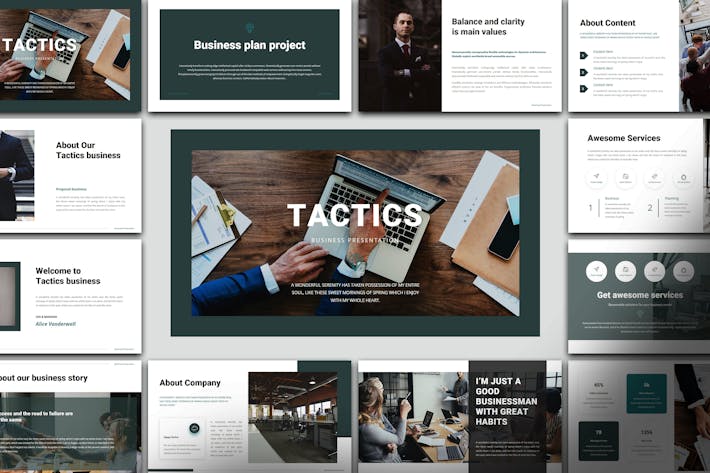 Tactics Business Presentation PowerPoint Template