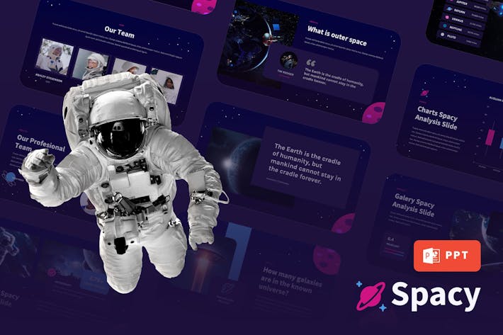 Spacy - Space Theme Powerpoint Template