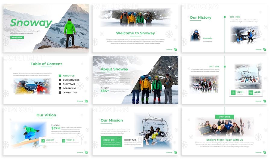 Snoway - Hiking Powerpoint Template