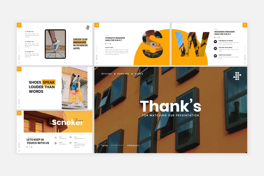 Scneker - Shoes And Sneakers PowerPoint Template