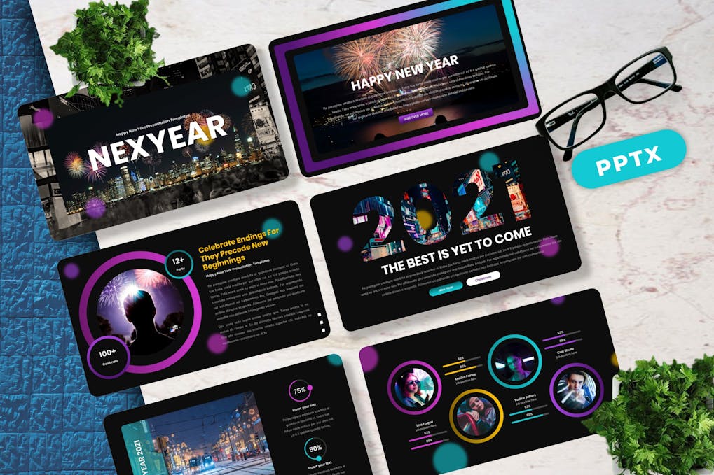 199 Nexyear - New Year Powerpoint Template