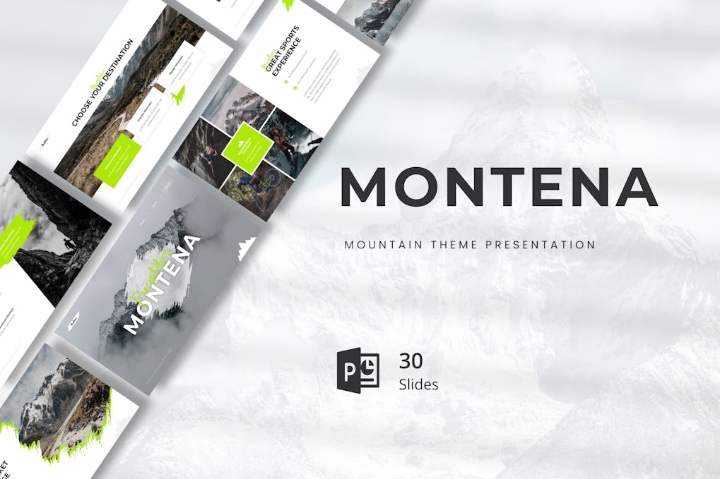 191 Montena – Mountain Theme Presentation PowerPoint