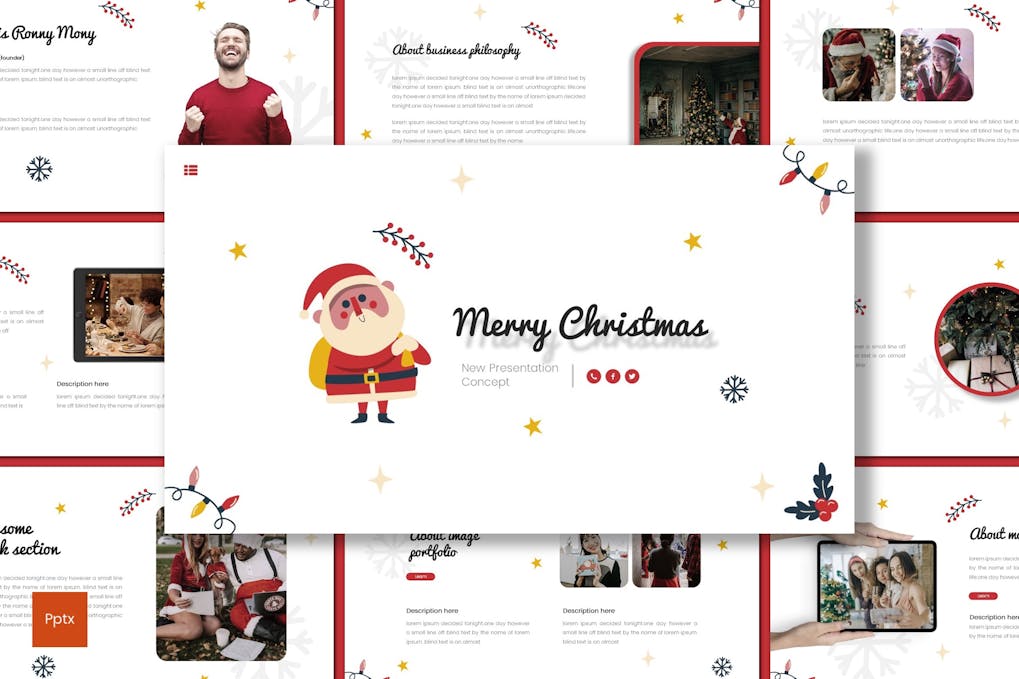 179 Merry Christmas - Creative Powerpoint Template