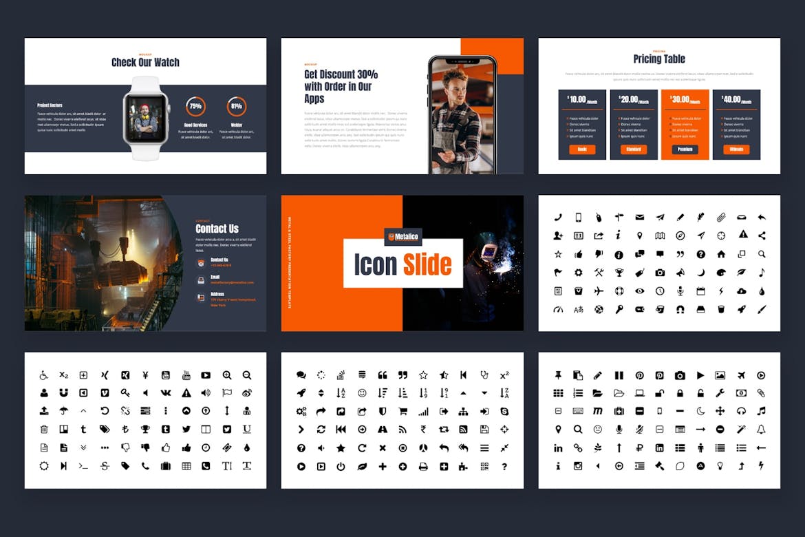 183 METALICO - Metal Factory Powerpoint Template