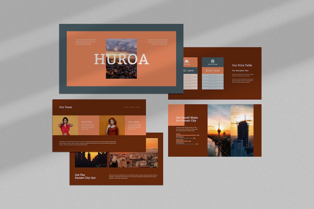 Huroa : Sunset City Lookbook Powerpoint