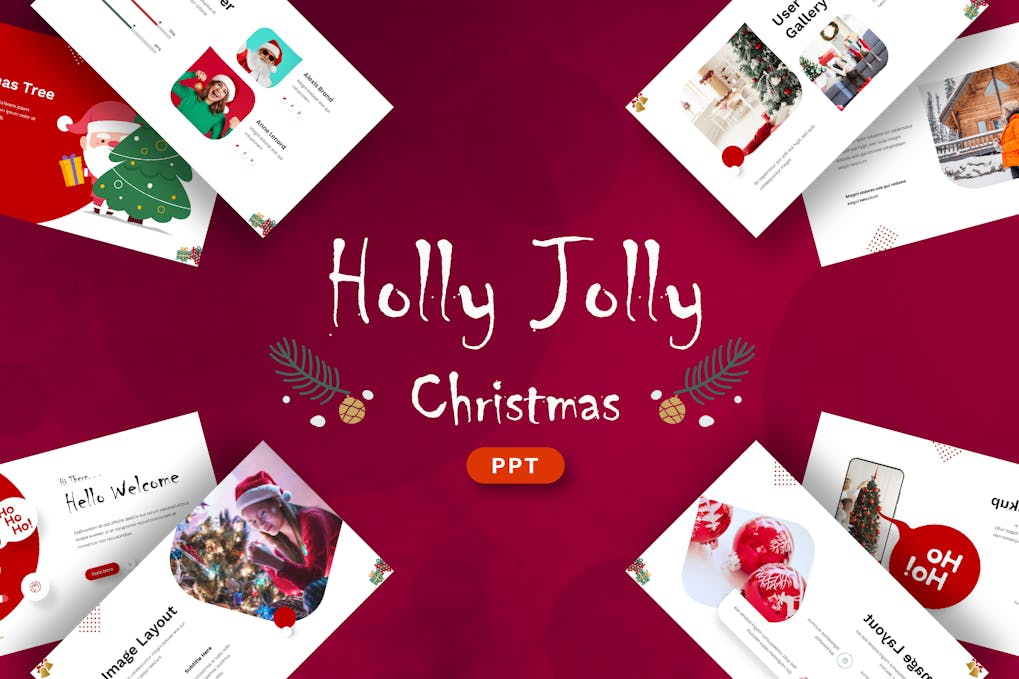 Holly Jolly Christmas - Powerpoint Template